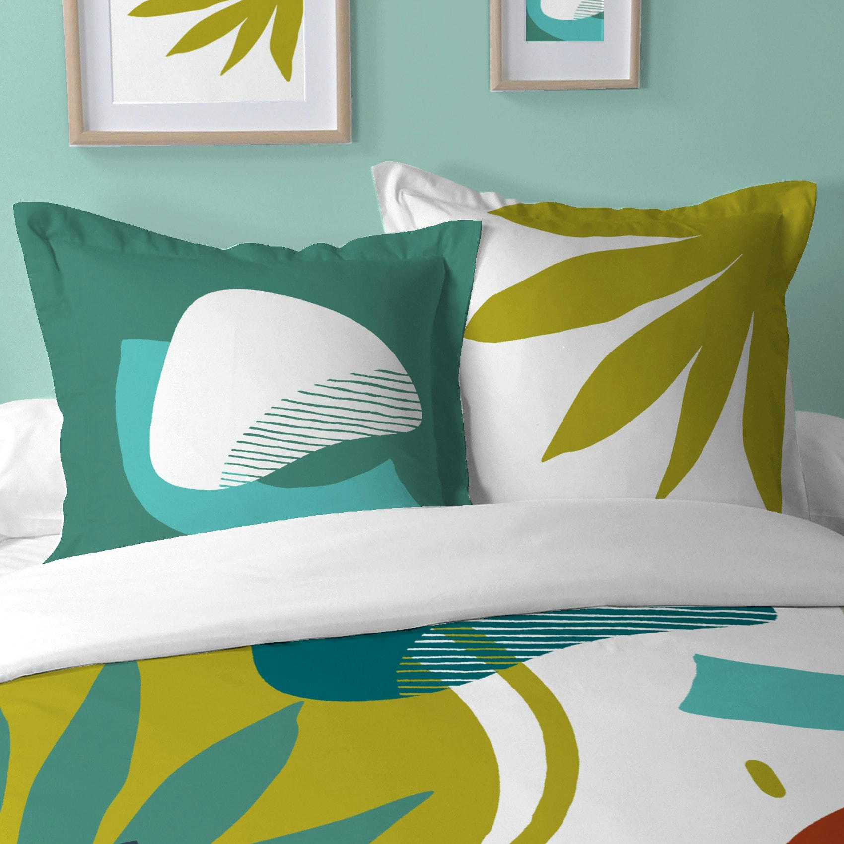 - Parure de lit nature colorée coton multicolore 240 x 220 cm