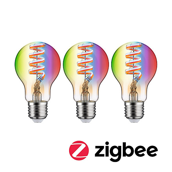 Filament 230 V Smart Home Zigbee 3.0 Ampoule LED E273x470lm 3x6,3W RGBW  gradable Doré