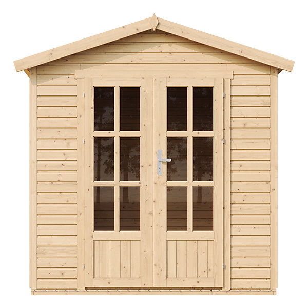 Cabane en bois avec plancher, avec bardeaux bitumineux couleur l233xP222xH233cm M351FB H351FBGREY - Timbela