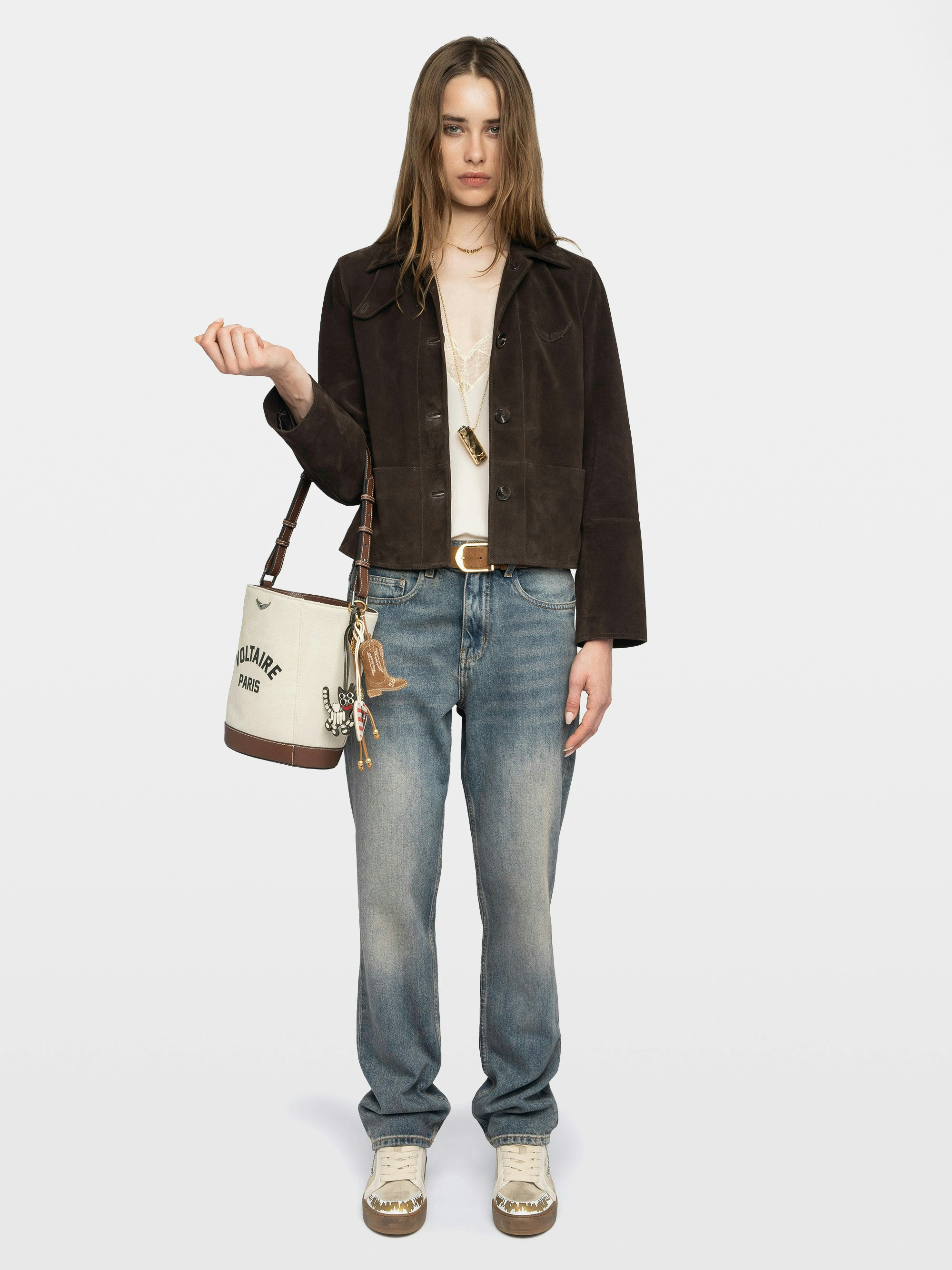Blouson Lessa Cuir Suede