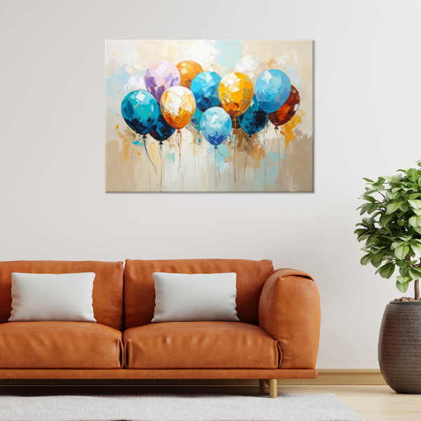 Obraz nowoczesny do pokoju dziecka, Kolorowe Balony 30x20