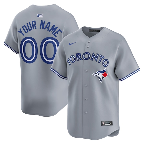 Toronto Blue Jays Nike Away Limited Custom Jersey - Gray
