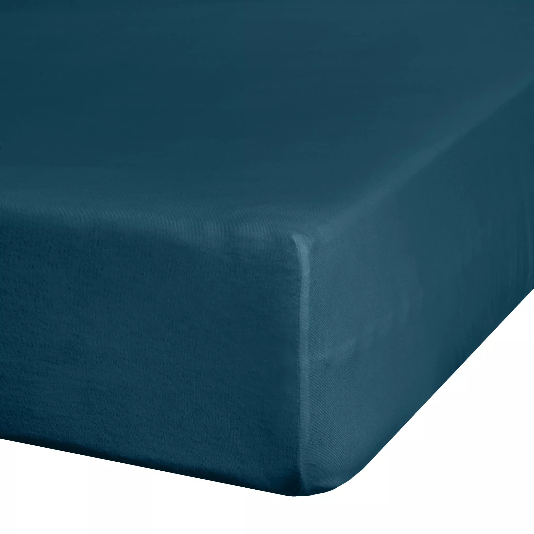 Prześcieradło jersey z gumką 140x200 cm z bawełny kolor granatowy 140 g/m2 ADELA