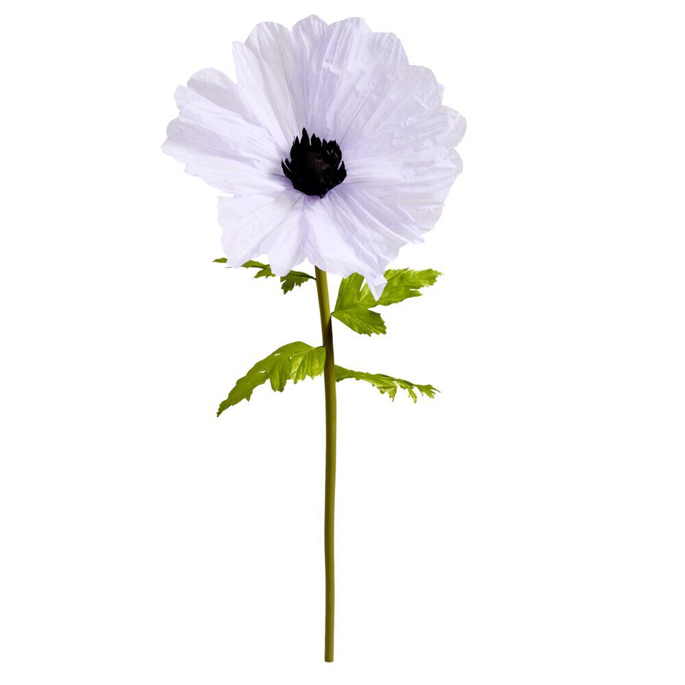 Fleur artificielle pavot bleuté XXL 1 tige Ø60xH180cm