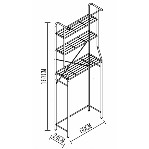 Waschmaschinenschrank »Tubas«, BxHxT: 68 x 160 x 25 cm