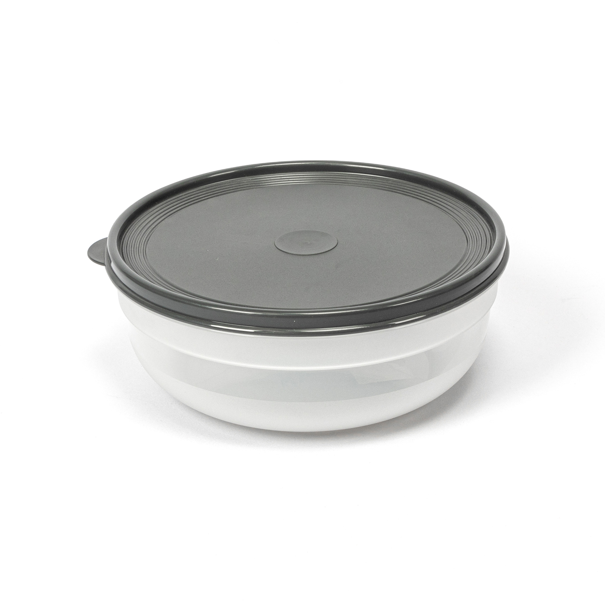 Caixa redonda com tampa cinza 2,8l