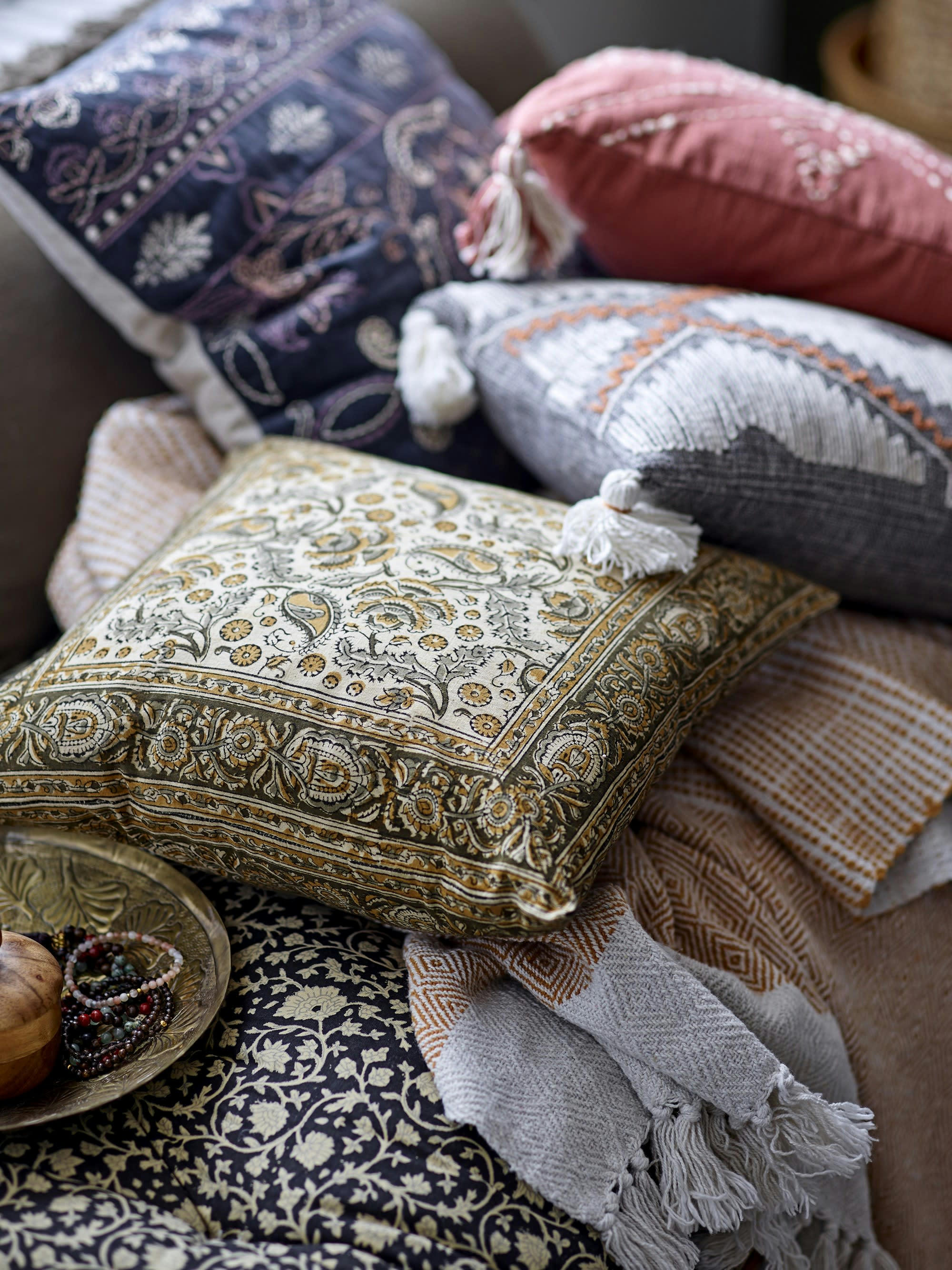 NILL - Coussin en coton rouge 40x40 cm