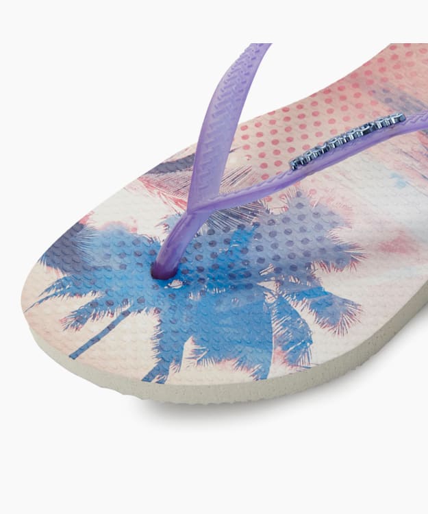 Fluoro Jelly Flip Flops Purple - Havaianas Fluoro Jelly Tropical Flip Flops
