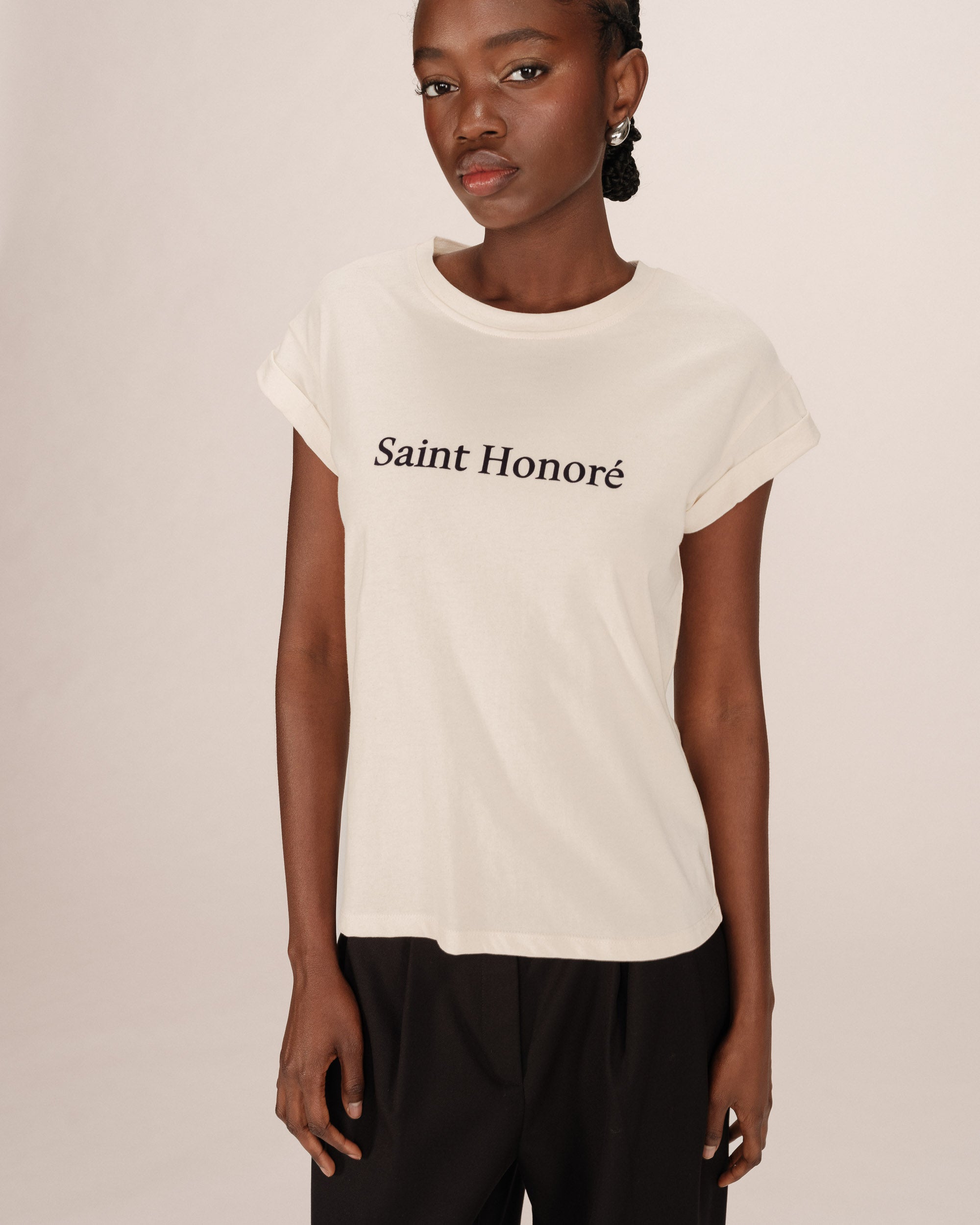 T-shirt a message beige Sorentino