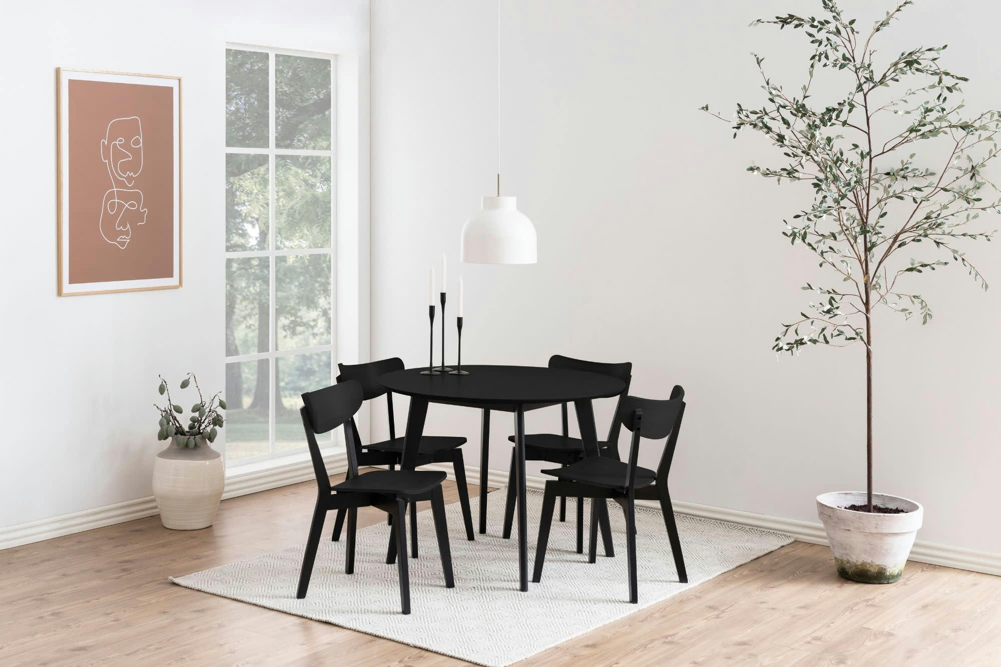 LETA - Lot de 2 chaise scandinave en bois