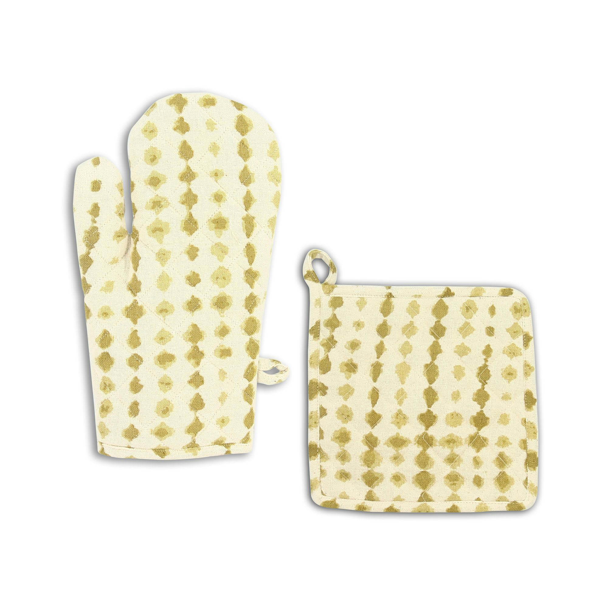 EGITO - Set gant et manique jaune