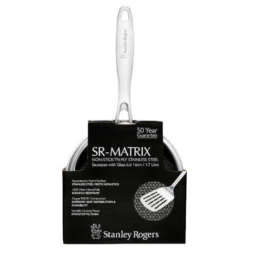 Stanley Rogers Matrix Saucepan with Lid | 16cm / 1.8L | Suits Induction