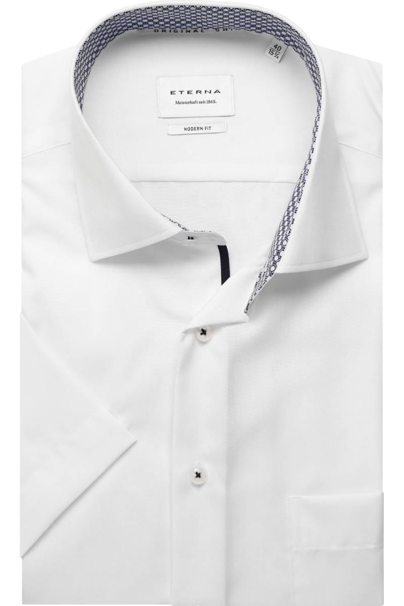 ETERNA Modern Fit Hemd weiss, Einfarbig