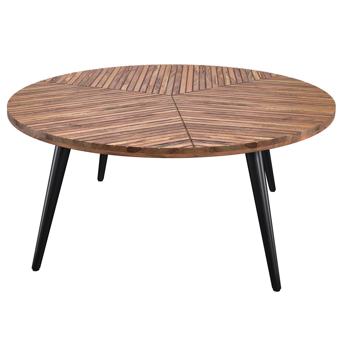 ELLA - Table basse ronde en bois d'acacia D80 cm