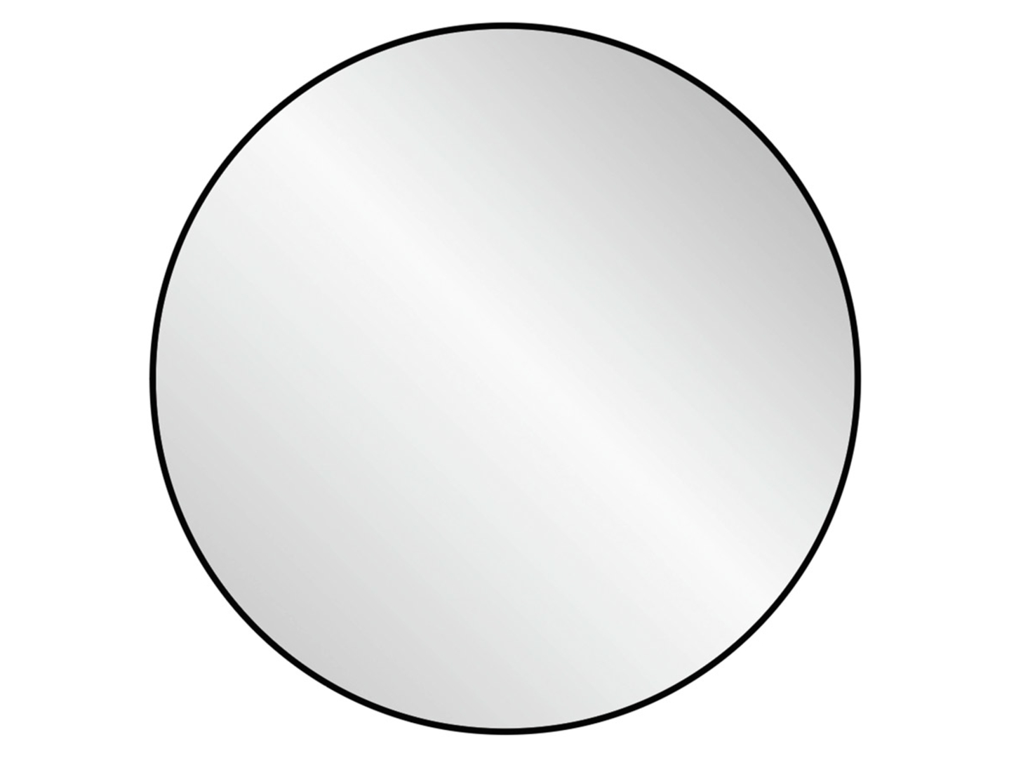 Lustro ścienne aluminiowe okrągłe 50 cm czarne