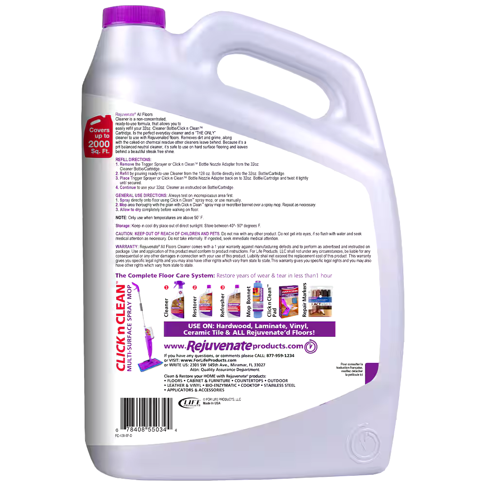 Rejuvenate All Floor Streak Free Cleaner, 3.78-L
