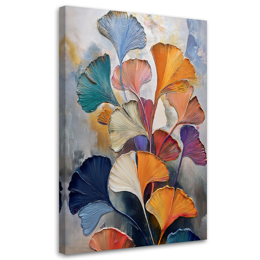 Feeby Obraz na płótnie, Ginko Kwiaty Botanika Abstrakcja 40x60