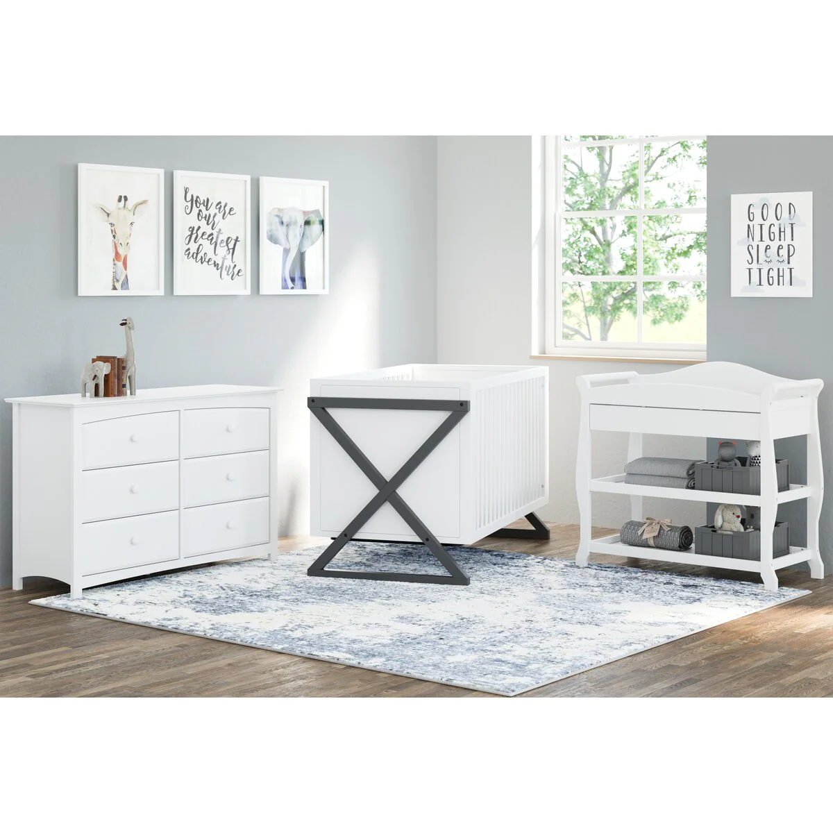 Storkcraft Equinox 3-in-1 Convertible Crib - Modern Crib, JPMA Certified, 1-Year Warranty