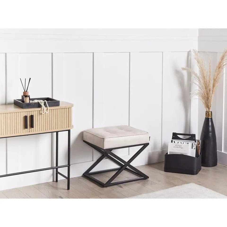 MURDO - Hocker - Beige - Kunstleer