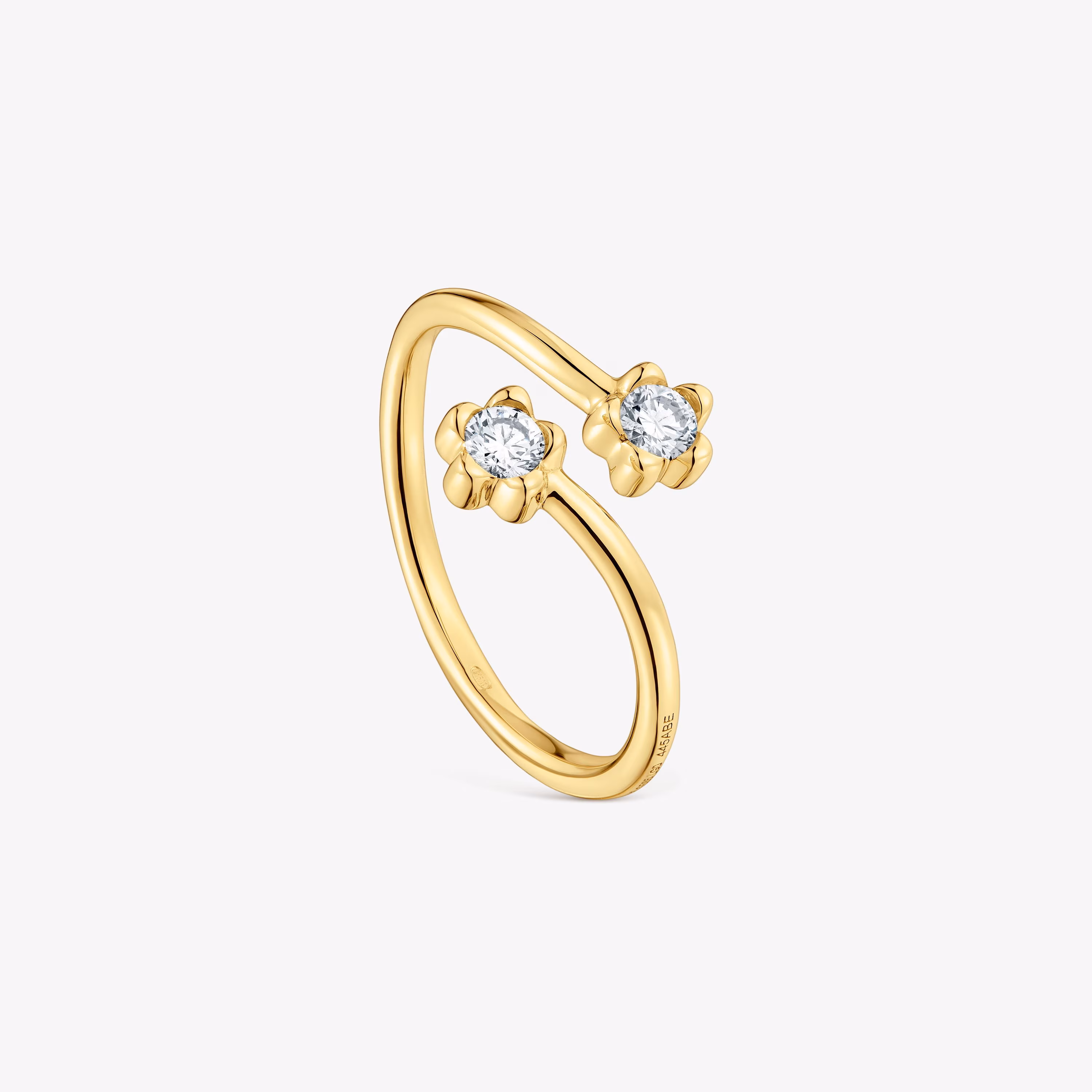 Anillo abierto de oro con diamantes creados en laboratorio TOUS Lili