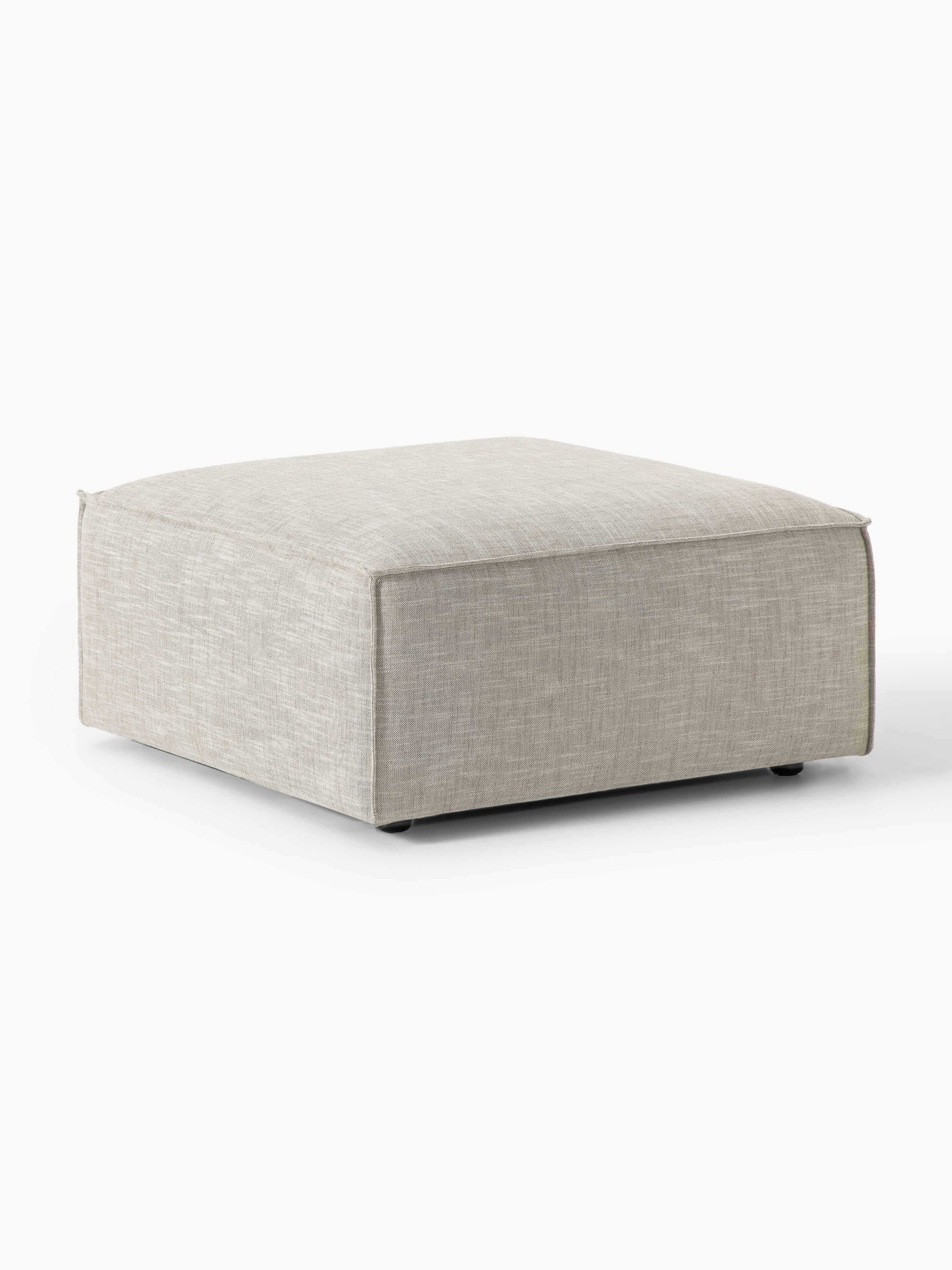 Sofa-Hocker Lennon aus Leinen-Mix