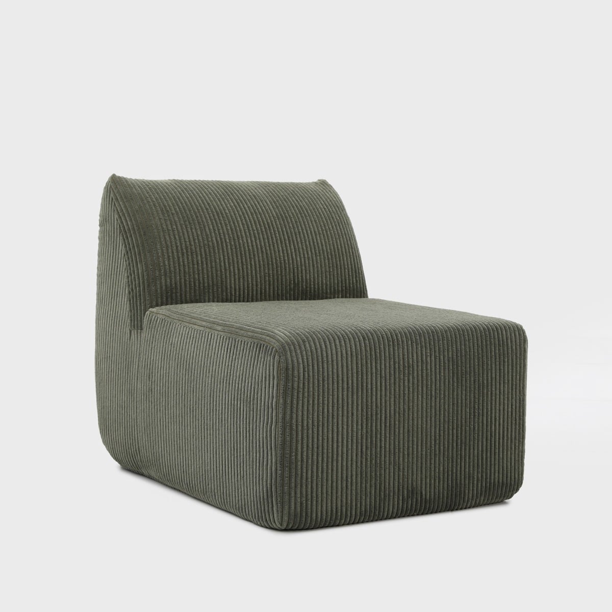 Fotel modułowy SVELA oliwkowy piankowy sztruksowy 59,5x80x62 cm