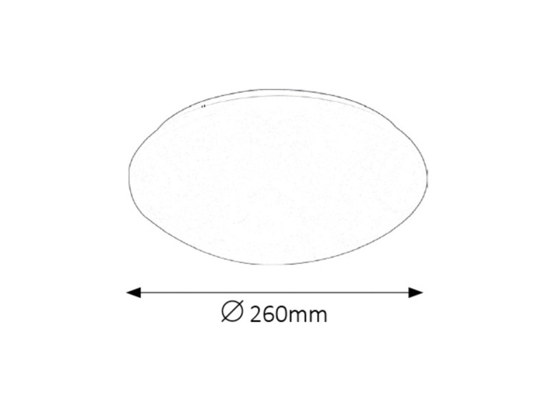 Plafon Lucasokrągły biały LED 1x12W 26cm 900lm IP20 Rabalux