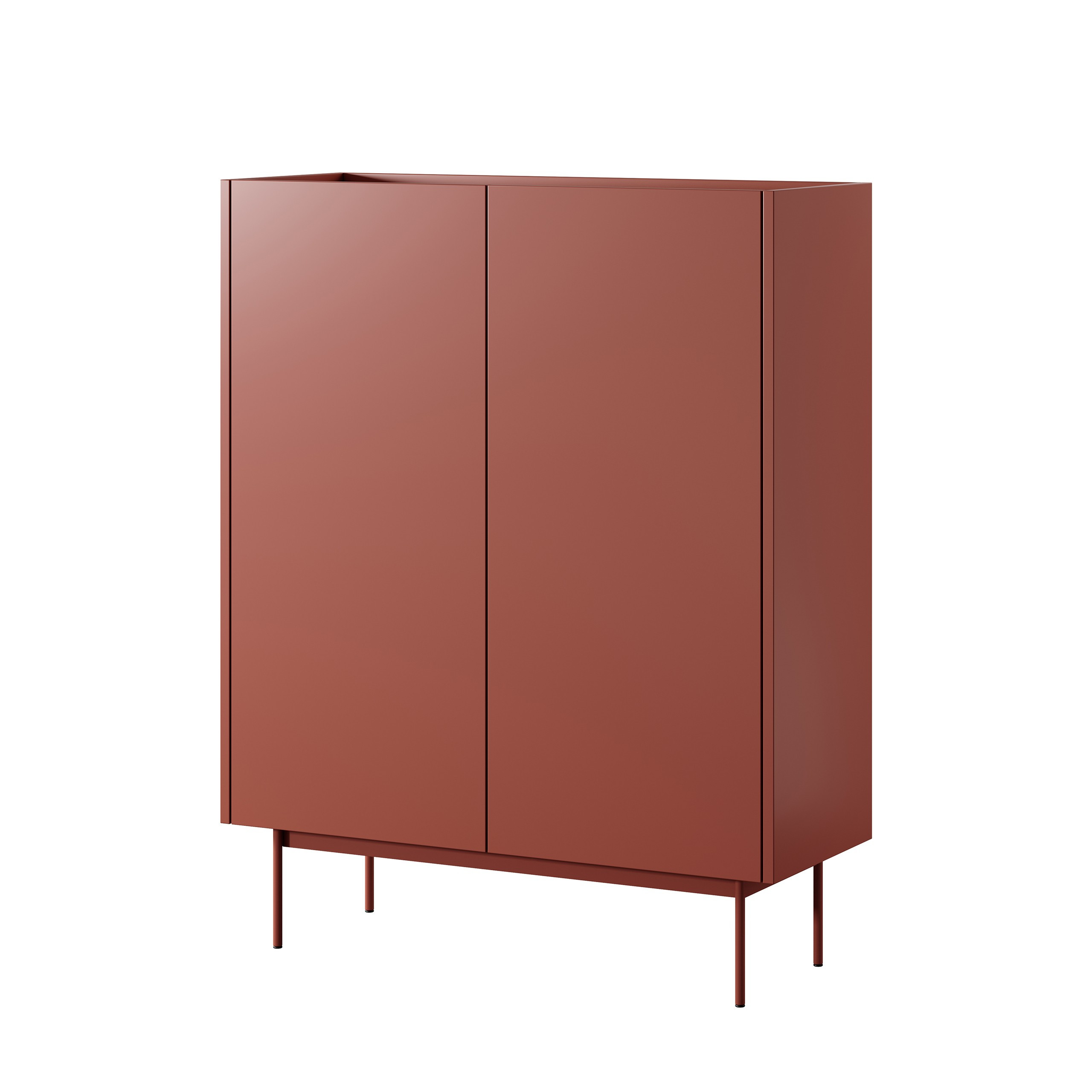 Komoda dwudrzwiowa wysokaCOLOR 97 cm ceglasty czerwony