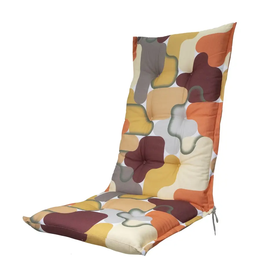 Madison - Tuinstoelkussen Hoge Rug Grafi bordo - Ca. 123x50 cm - Set van 4