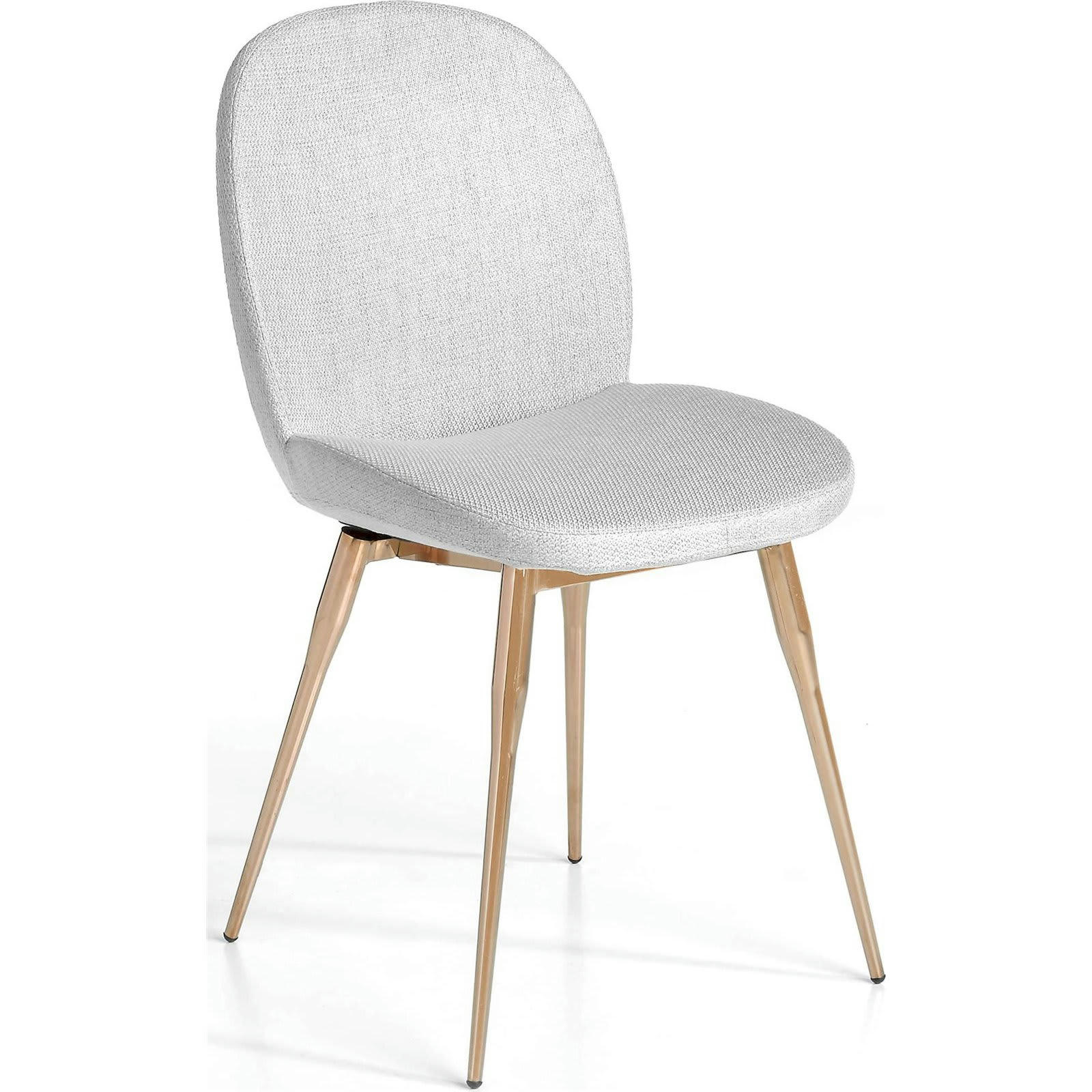 - Chaise Tissu Gris H. assise 45 cm