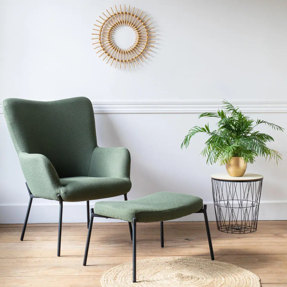 Happy Garden Leunstoel EIRA - Groen - Stof