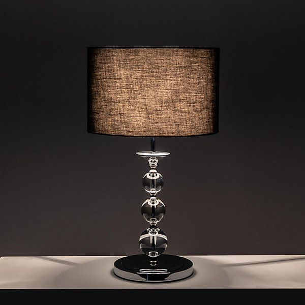 Giuditta Lampe de table en tissu noir