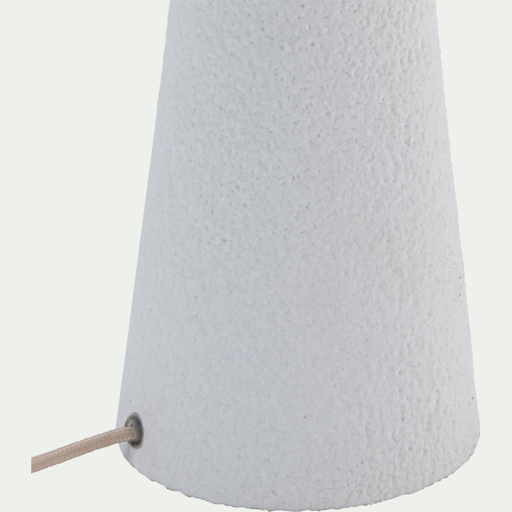 SYROS - Lampe à poser électrifiée en acier H30cm - blanc