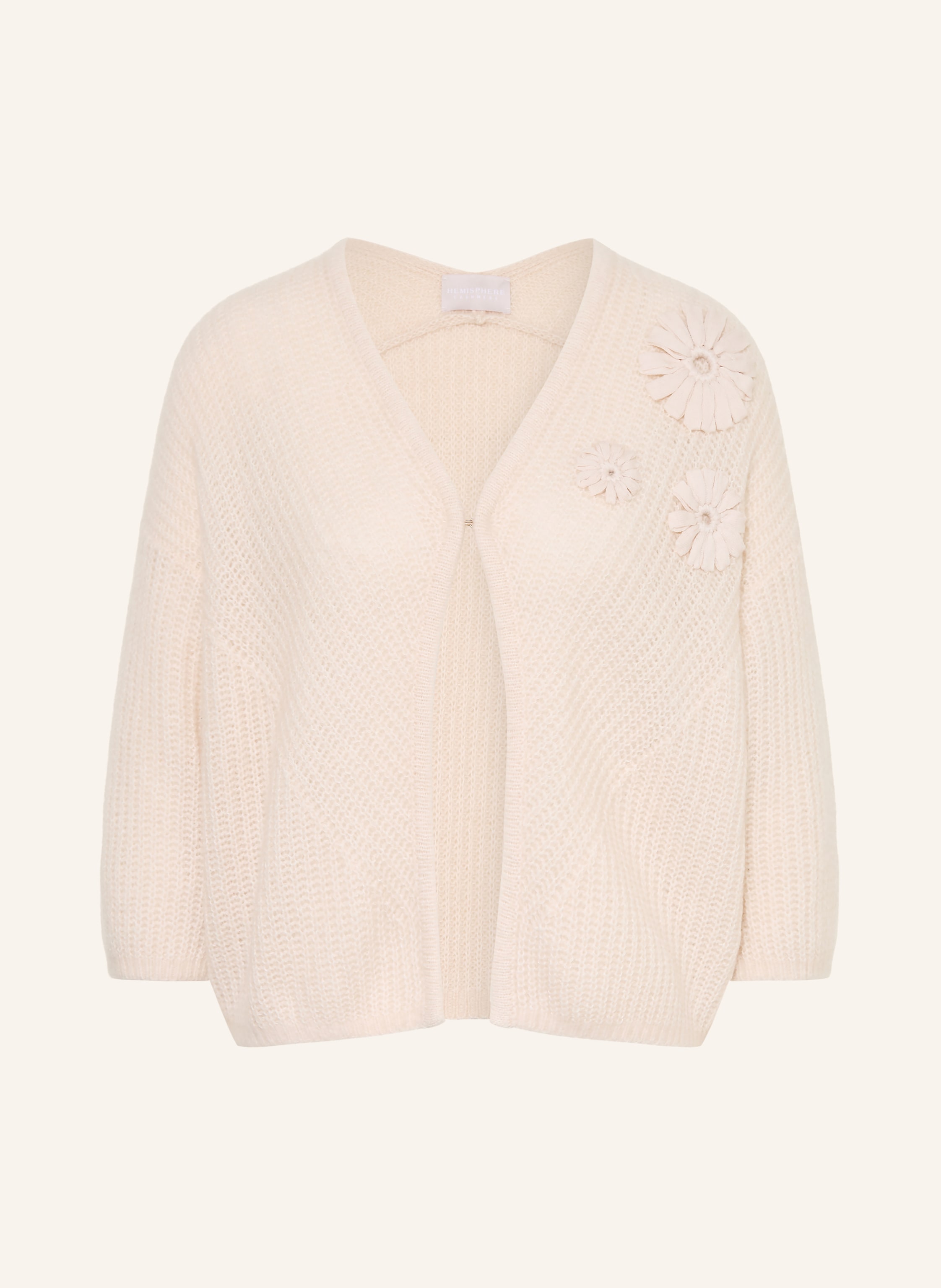 HEMISPHERE Strickjacke mit Cashmere und 3/4-Arm
