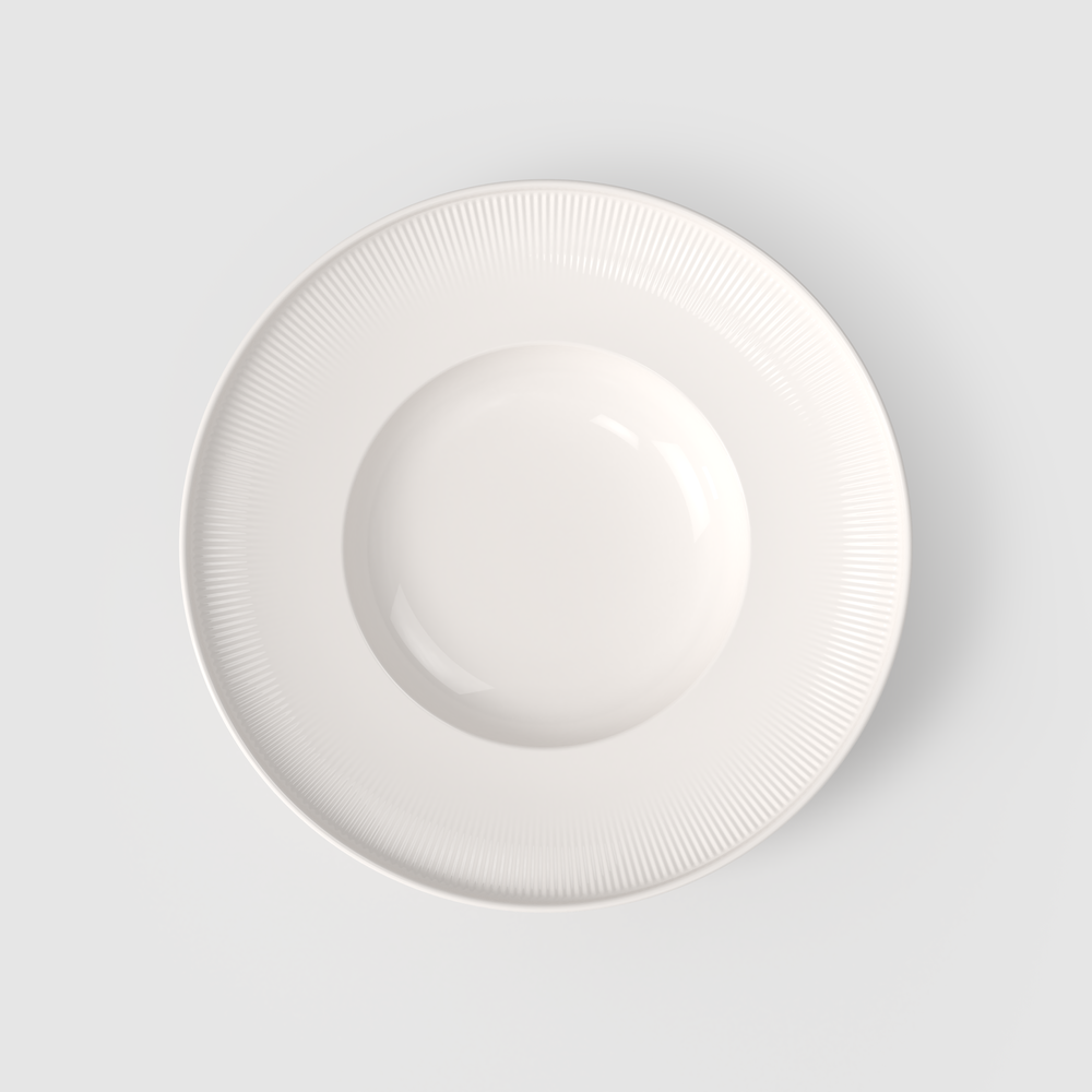 Afina Soup bowl - White, 11.5'', Premium Porcelain
