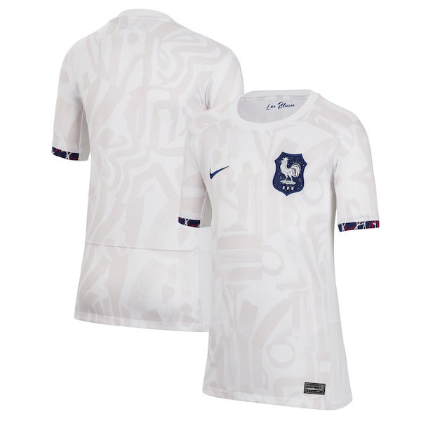 France Women's National Team Nike Youth 2023 Away Stadium Replica Jersey - White