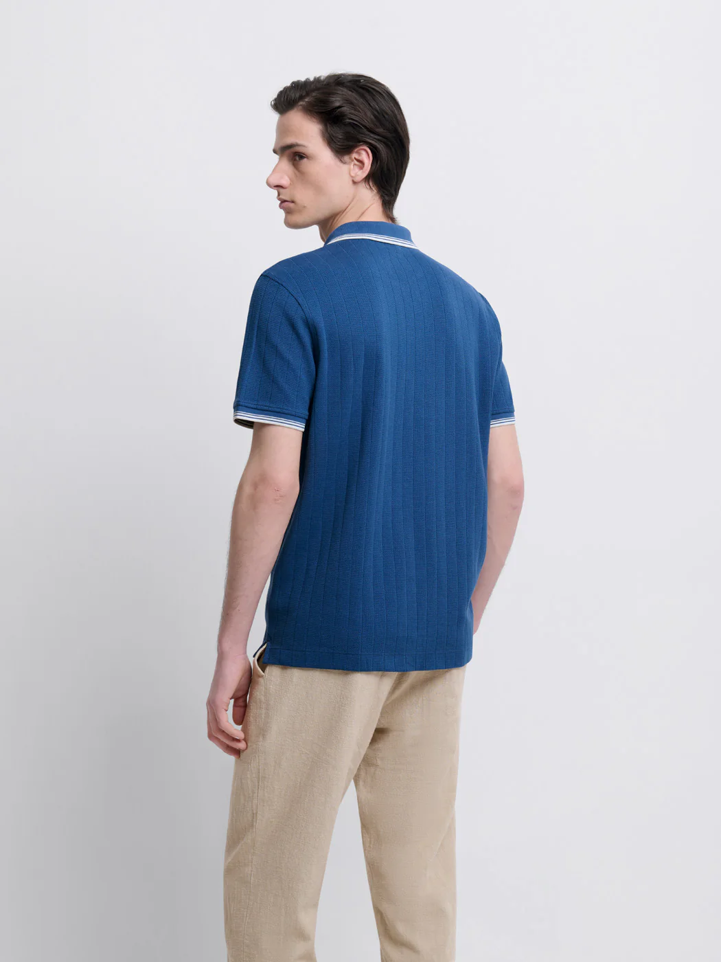 Polo col derby en coton