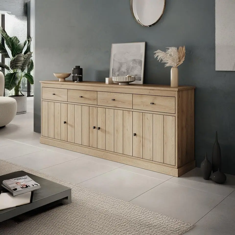 Meubella - Dressoir Vince - Eiken - 225 cm