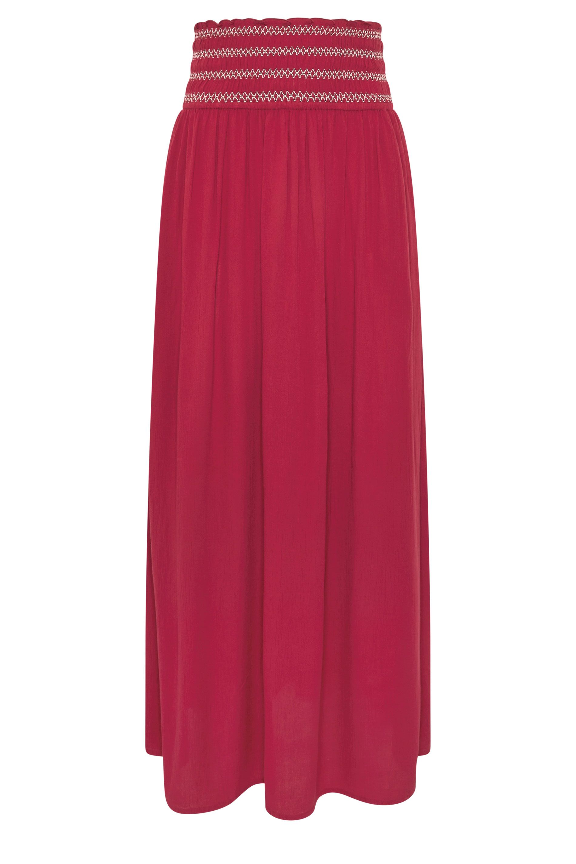 Long Tall Sally Tall Embroidered Waist Maxi Skirt