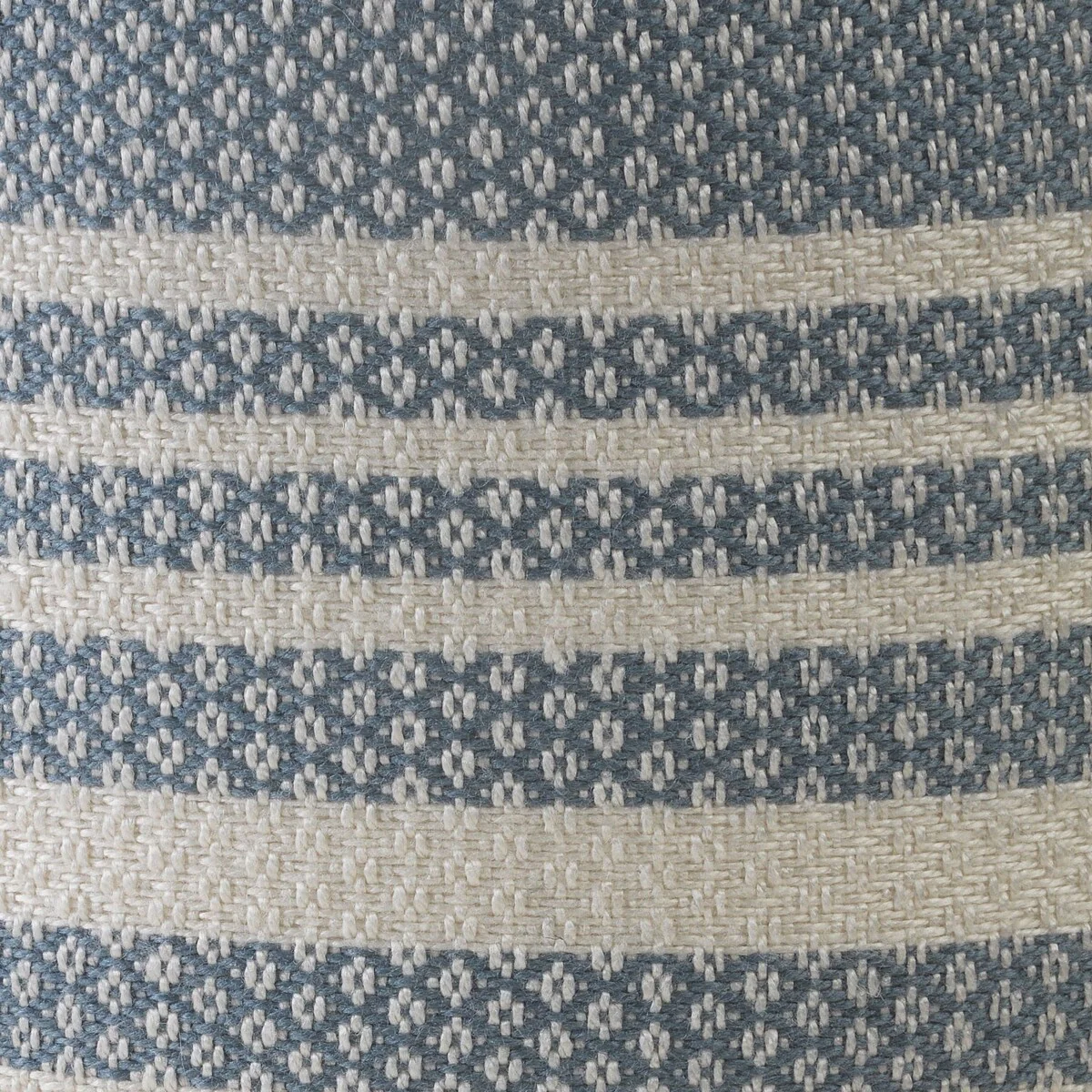 20 Blue and White Striped Round Pouf Ottoman