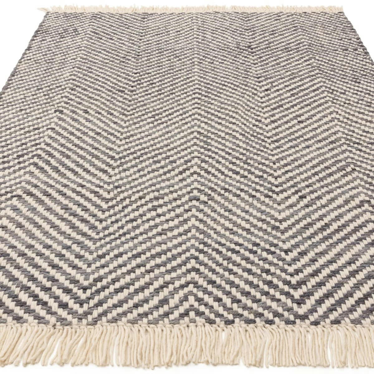 VIGA - Tapis de salon en jute gris 160x230 cm
