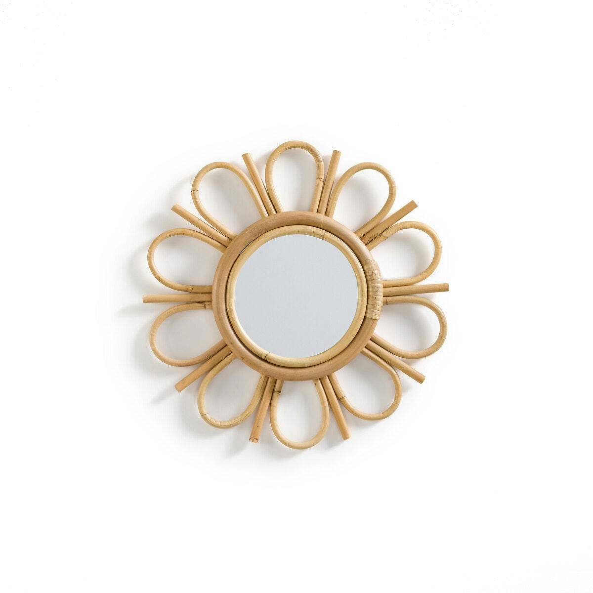Miroir en rotin Ø35 cm, Nogu