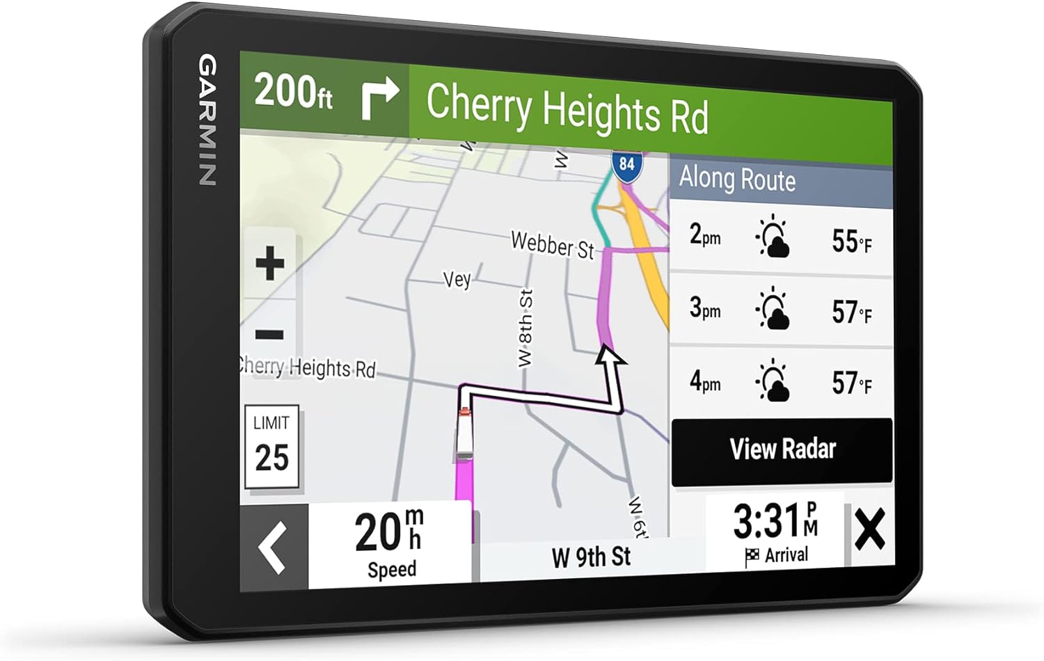 Garmin dezl OTR710  Large  Easy-to-Read 7 inch GPS Truck Navigator  Custom Routing  High-Resolution Birdseye Satellite Imagery  Directory of Trucking & Trailer Services (Renewed)