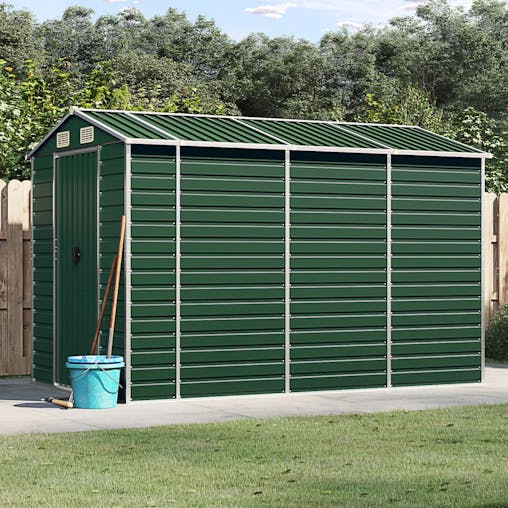 NNEVL Garden Shed Green 191x300x198 cm Galvanised Steel