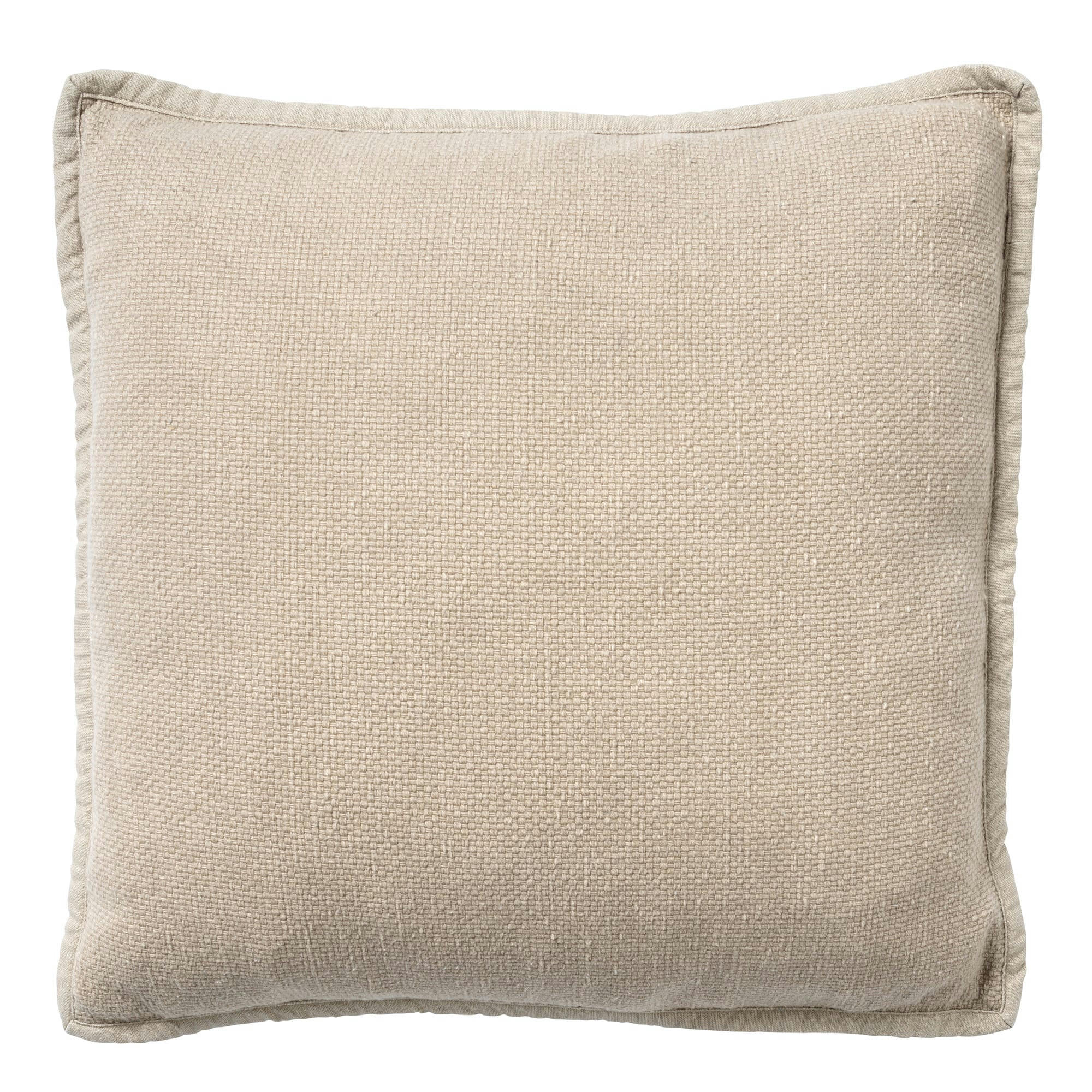 - Housse de coussin beige en coton-45x45 cm uni