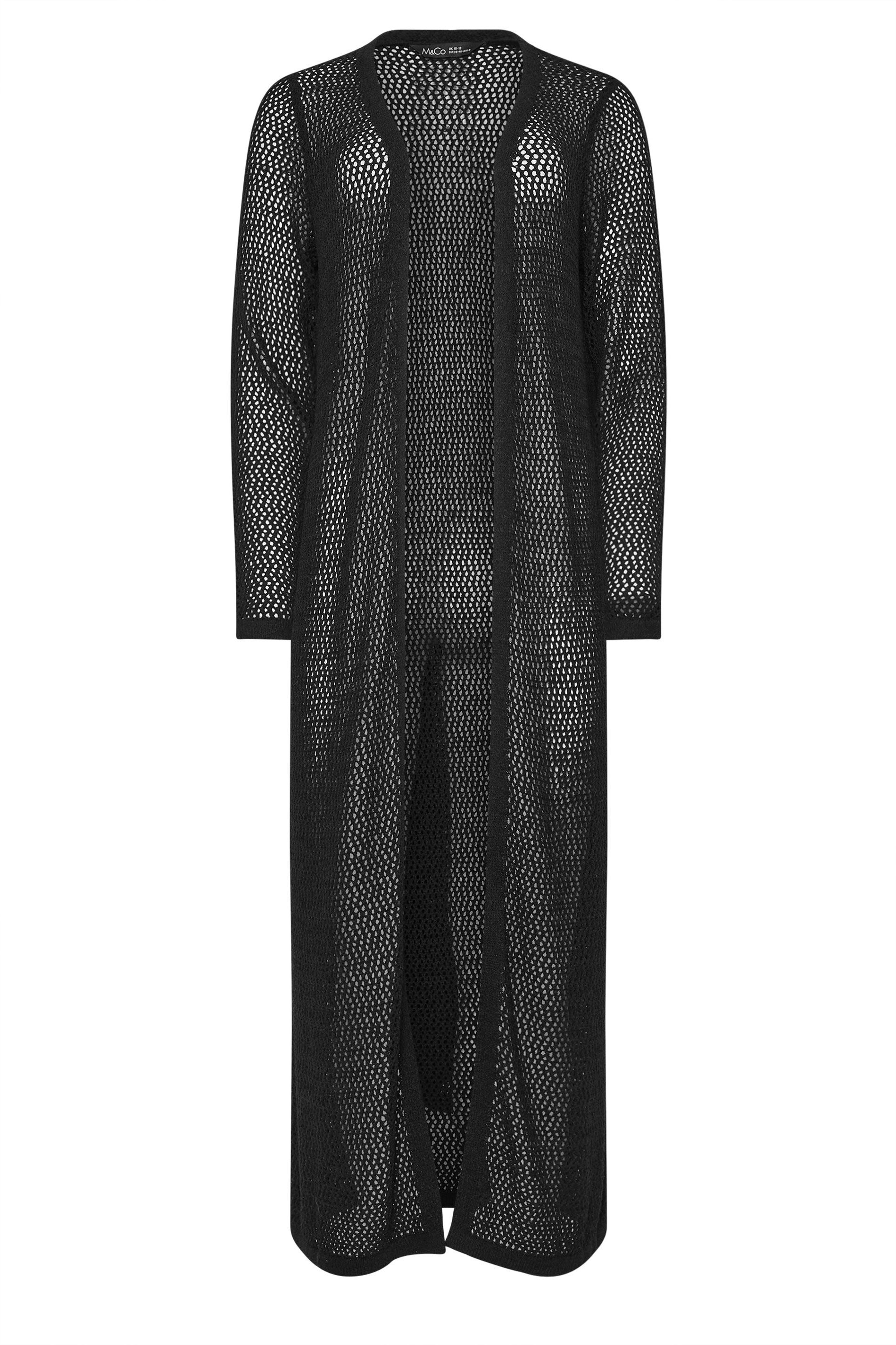 M&Co Longline Tape Knit Cardigan