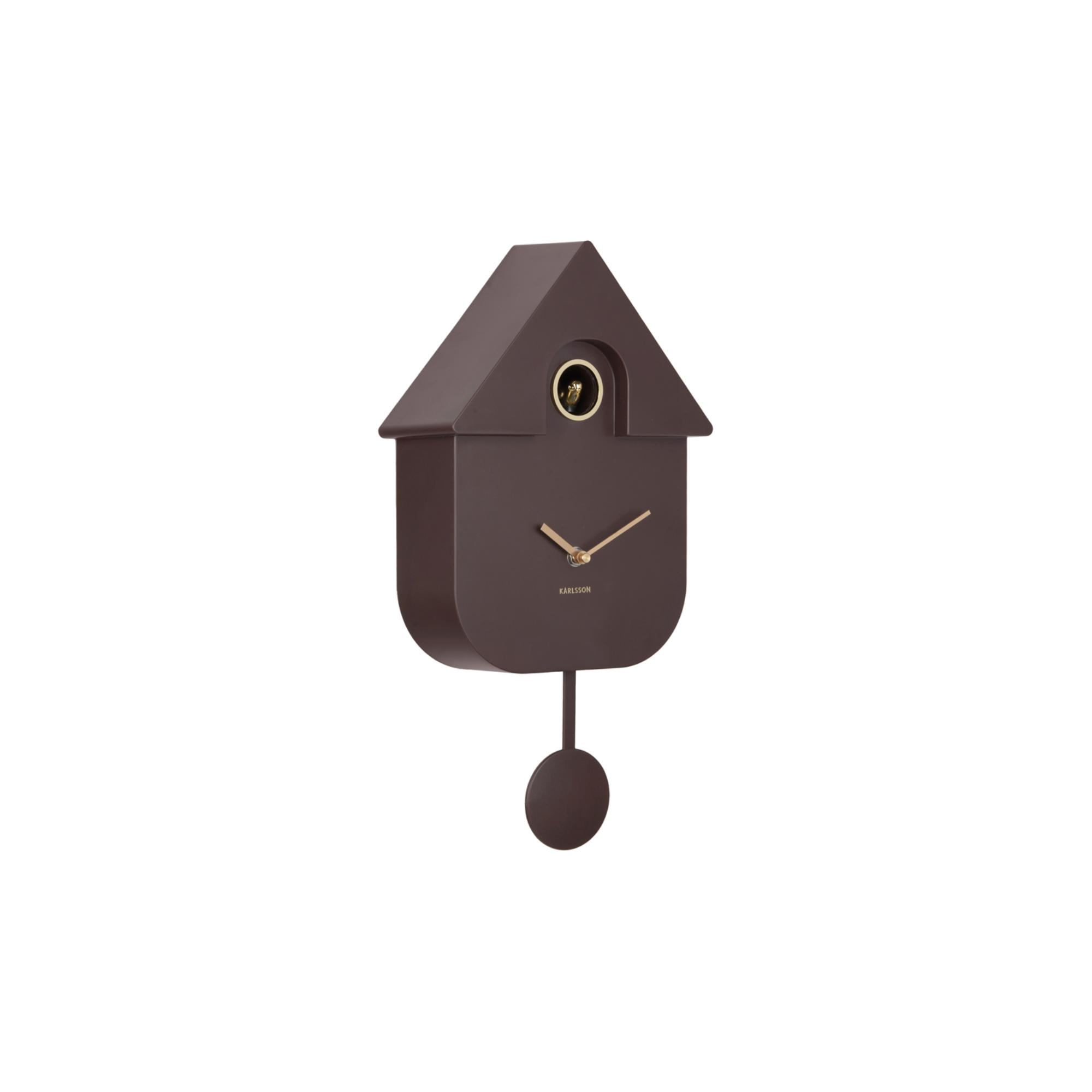 Karlsson wandklok Modern Cuckoo Oro - bruin - 21.5x8.5x41cm