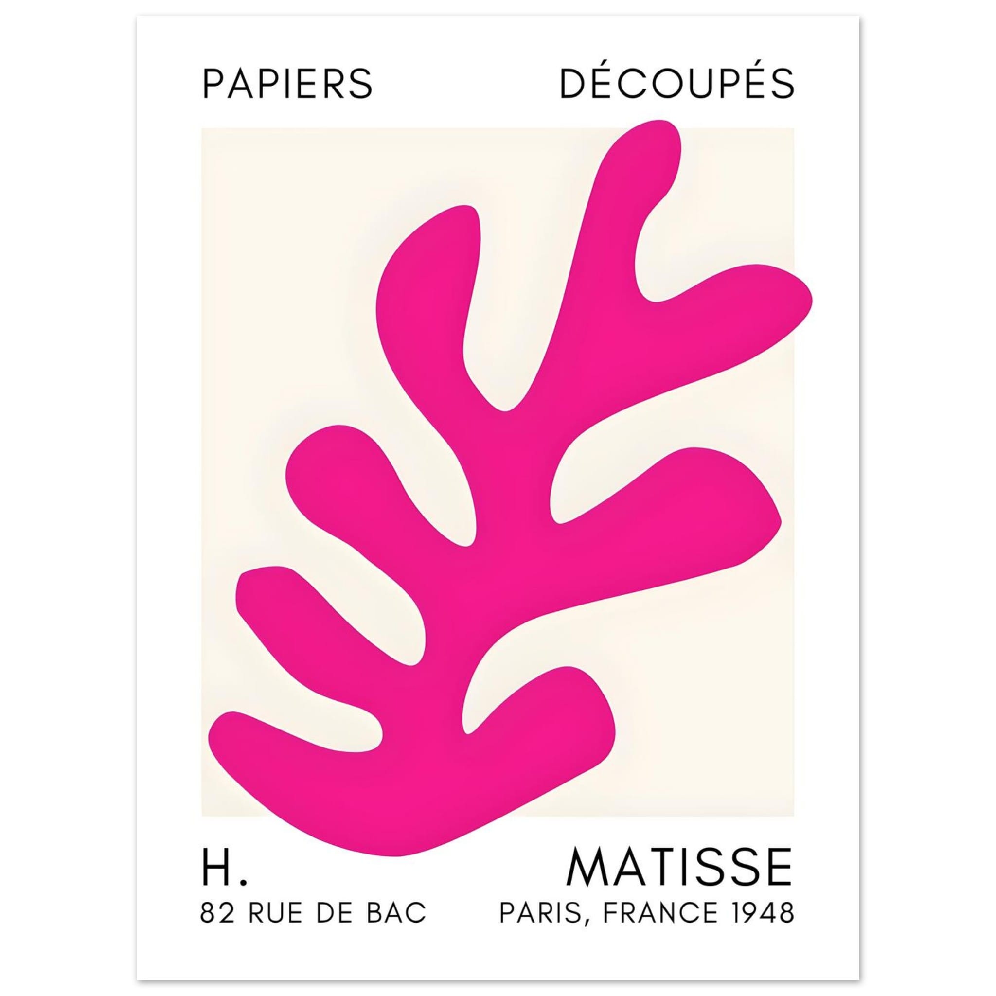 Artfulprints Poster Matisse – Ocean petals pink  - 30x40 cm - Roze