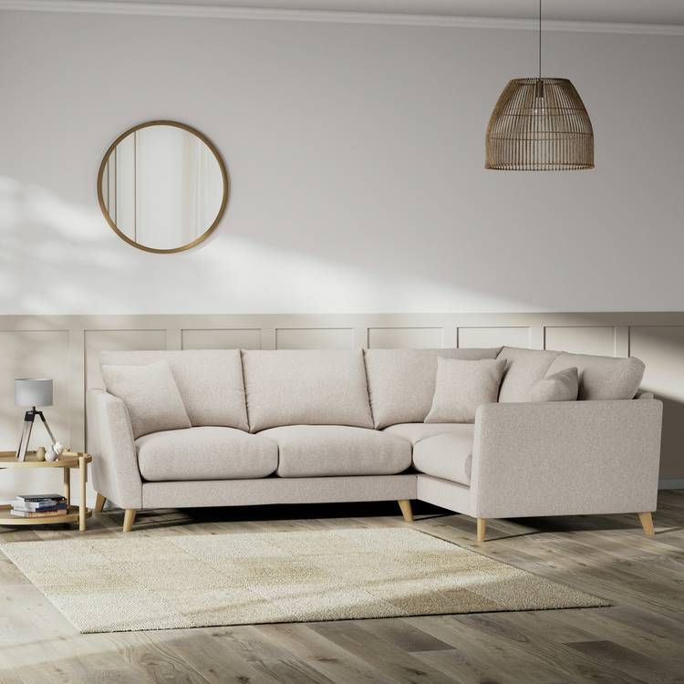 Habitat Lomond Right Hand Corner Sofa - Natural - Ash Leg