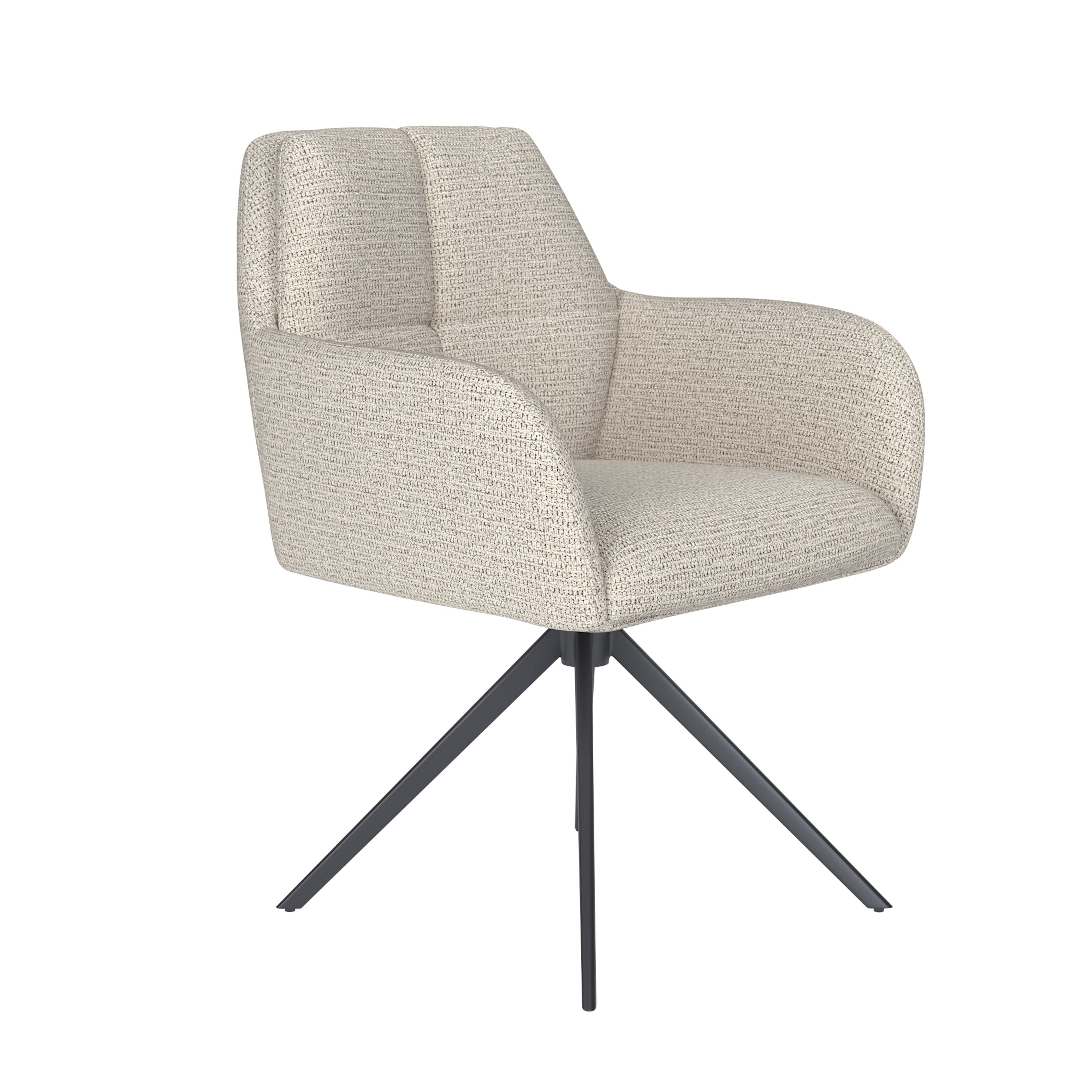 Housecraft Living Pete Eetkamerstoel Draaibaar Metaal Off-White - Beige